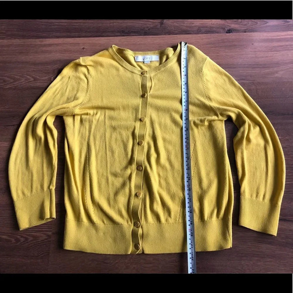🔥4/$20 Loft Mustard Yellow Cardigan/Sweater - Picture 7 of 14